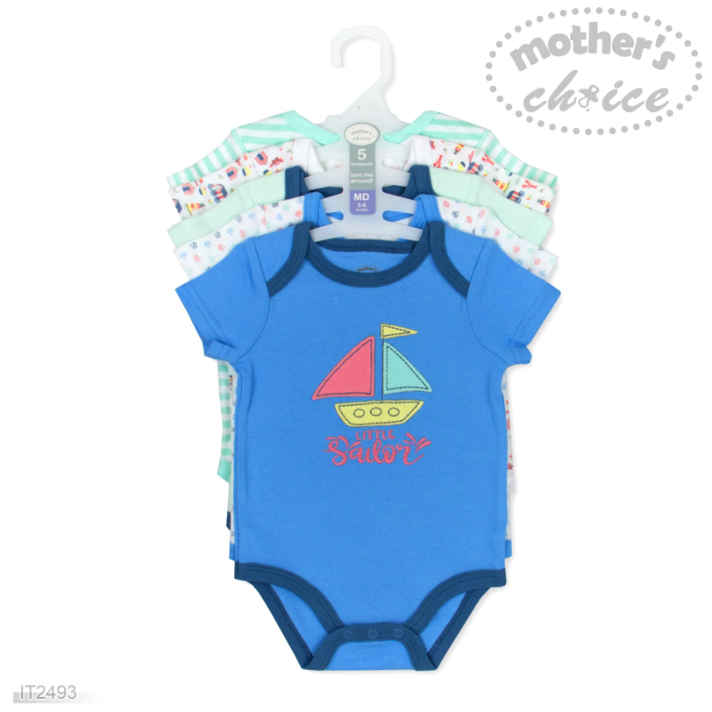 Mother's Choice 5 pck Bodysuit Little Sailor